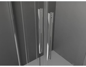 Mexen Velar Duo, zuhanykabin tolóajtóval 100 x 90 cm, 8mm szürke üveg, króm, 871-100-090-42-01