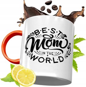 Narancssárga Bögre Anyák Napjára Ajándék fényképes nyomattal