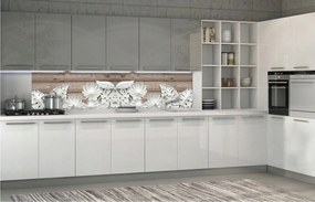 Fotótapéta Fehér virágok fa háttéren Stílus és finomság 250x60 +ragasztó