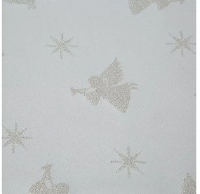 Karácsonyi asztali futó jacquard anyagból angyalos mintával Pezsgő 40x140 cm