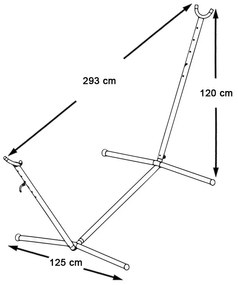 Függőágy tartóállvány-fém
