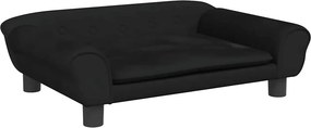 vidaXL fekete bársony gyerekkanapé 70 x 45 x 26 cm