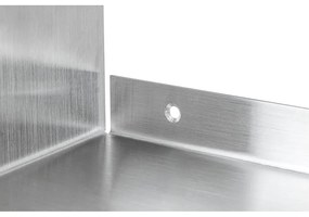 Matt ezüstszínű acél fali polc 80,5 cm Float – Mette Ditmer Denmark