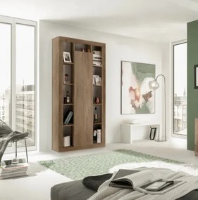 RIMINI könyves- és tárolószekrény, egyajtós – Mercure tölgy