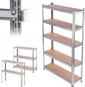 Fém Garázs Tároló Állvány 5 Szintes 180x90x30cm 875KG