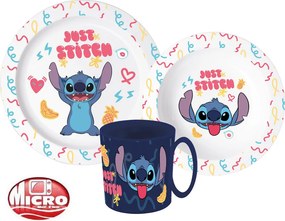 Disney Lilo és Stitch Palms étkészlet, micro műanyag szett bögrével 350 ml