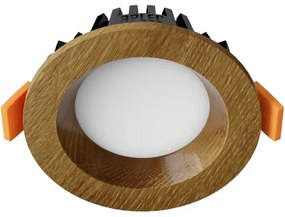 APLED - LED Lámpa RONDO WOODLINE LED/3W/230V 3000K átm. 9 cm tölgy tömör fa