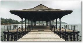 Fotó üvegfestmény Móló Hongkongban 140x70