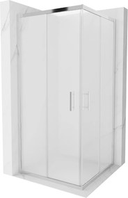 Mexen RIO - Négyzet alakú zuhanykabin 90x90 cm, matt, 860-090-090-01-30