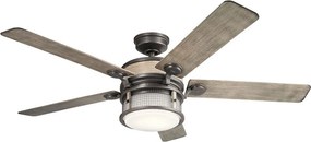 KICHLER KLFAHRENDALE60AVI AHRENDALE Ventilátoros lámpa Antik Szürke, Opál LED IP44