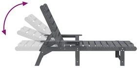 Napozóágy 2 db Világosszürke 162x53x98.5 cm HDPE