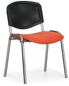 Viva Mesh konferencia szék - króm lábak, narancssárga / fekete