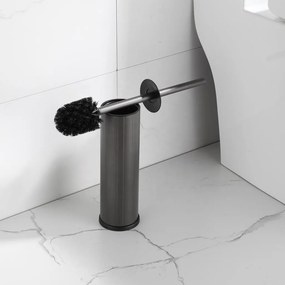 Viva NERO - fürdőszobai kiegészítő - WC kefe tartó hengeres - GUN METAL