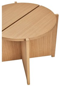 Kerek tárolóasztal tölgyfa dekorral ø 55 cm Dash – Hübsch