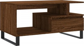 vidaXL barna tölgyszínű szerelt fa dohányzóasztal 90x49x45 cm