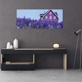 Levandula mező képe (120x50 cm)