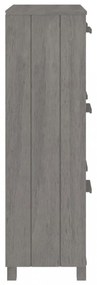 HAMAR világosszürke tömör fenyőfa cipőszekrény 59,5x35x117 cm