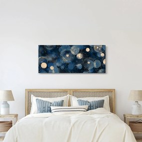 Kép - Kék-arany gyűrűk (120x50 cm)