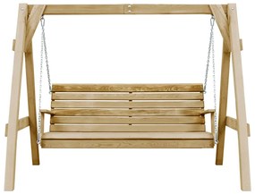 vidaXL impregnált fenyőfa kerti hintapad 205 x 150 x 157 cm