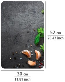 Szürke edzett üveg tűzhely fedőlap szett 2 db-os Universal Herbs – Wenko