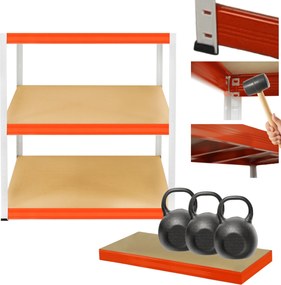 Tárolószekrény garázs fém állvány Helios 106x90x45cm 3Px350kg Pl