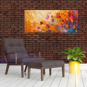 Kép - Színes virágok festése (120x50 cm)