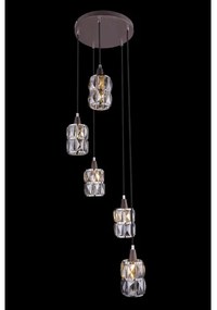Globo 15761-5 - Kristály csillár zsinóron WOLLI 5xE14/40W/230V