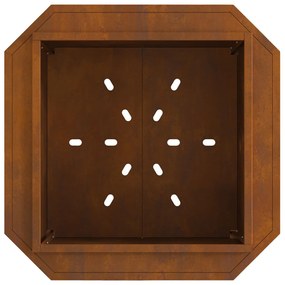 Tűzrakó Barna 58 x 58 x 51 cm időjárásálló acél