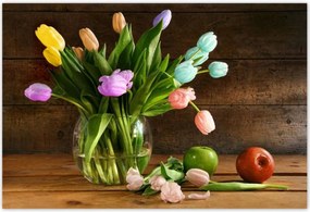 Poszterek 185x125 Csokor Színes tulipánok