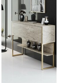 Luxe Travertine and Gold komód