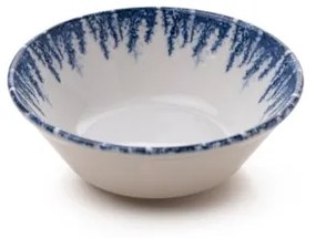 12 részes porcelán étkészlet, fehér/kék