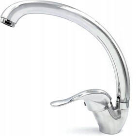 Pultra Szerelhető Mosdó Csaptelep Álló Magas Ezüst Króm Fürdőszoba Csaptelep