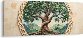Kép – Fonott életfa (120x50 cm)