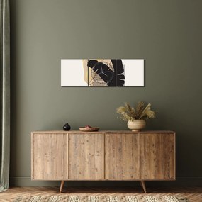 Kép - Absztrakció trópusi levelekkel N⁰4 (órával) (90x30 cm)