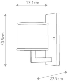 Hinkley HK-HAMPTON1-BB - Fali lámpatest HAMPTON 1xE27/60W/230V aranyszínű