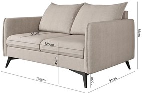 Bézs kanapé 138 cm Juli Bis – Ropez
