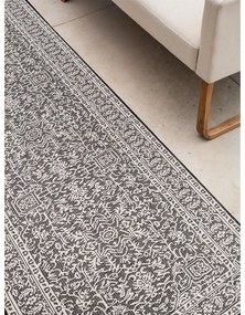 Fekete-fehér kültéri-beltéri futószőnyeg 80x250 cm Duet Kona – NORTHRUGS
