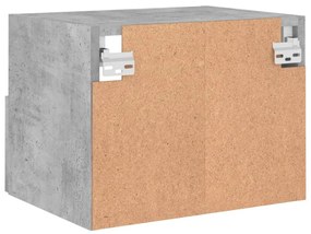 betonszürke szerelt fa fali TV-szekrény 40 x 30 x 30 cm