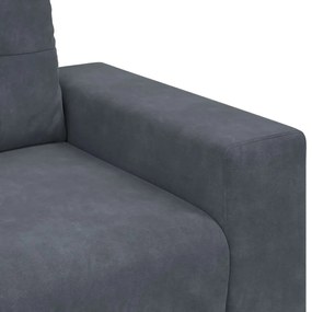 sötétszürke bársony loveseat kanapé 140 cm