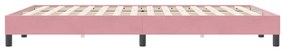 vidaXL ágykeret matrac nélkül rózsaszín 160x220 cm bársony