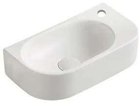Mosdótál SAT Infinitio 40x21,5 cm fehér matt matt felülettel túlcsordulás nélkül SATINF4021WM