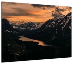 Egy tó képe a hegyek között (70x50 cm)