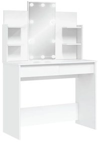 fehér fésülködőasztal LED-del 96x40x142 cm