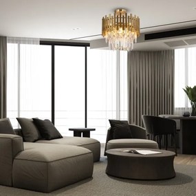 Csillár rúdon ASPEN 6xE14/40W/230V arany