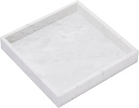 MARBLE márvány tálca, fehér 30 x 30cm