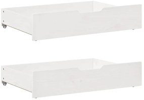 fehér kihúzható heverő fiókokkal matrac nélkül 80 x 200 cm
