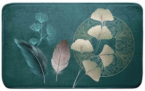 Türkiz fürdőszobai kilépő 45x75 cm Ginkoblue – douceur d'intérieur