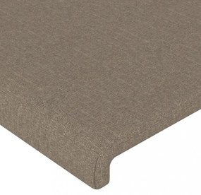 tópszínű szövet LED-es fejtámla 93 x 16 x 78/88 cm