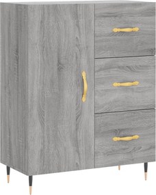 vidaXL szürke sonoma színű szerelt fa tálalószekrény 69,5 x 34 x 90 cm