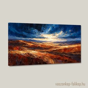 Aranyló Horizont falikép – Mély tájak fénye 40x23 cm